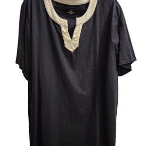 Liz & Me Essentials Black & white tunic